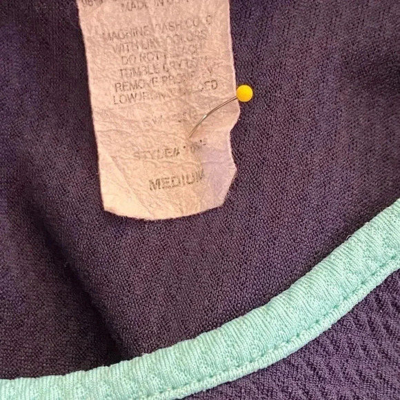 Mesmerized dress - navy and turquoise size M EUC - Picture 7 of 8